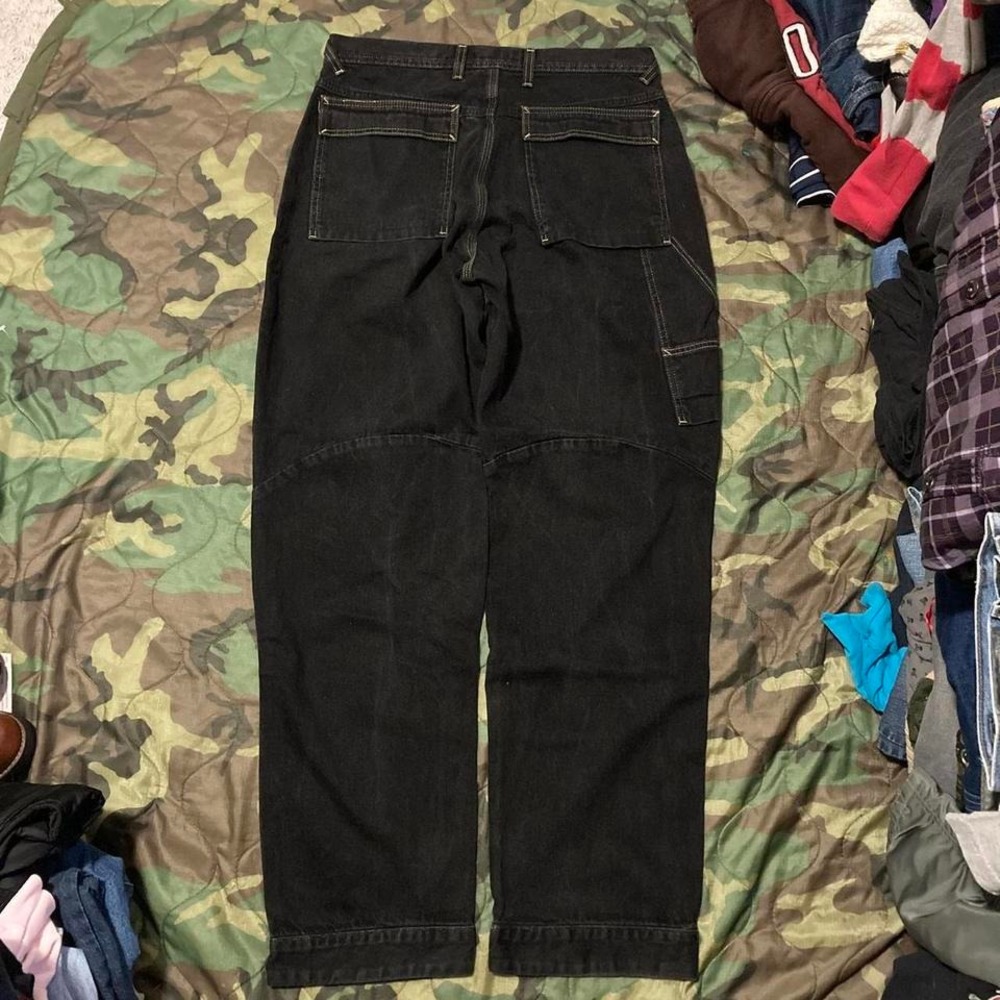 Vintage 90s Arizona black carpenter jeans skater cuffs contrast stitching
